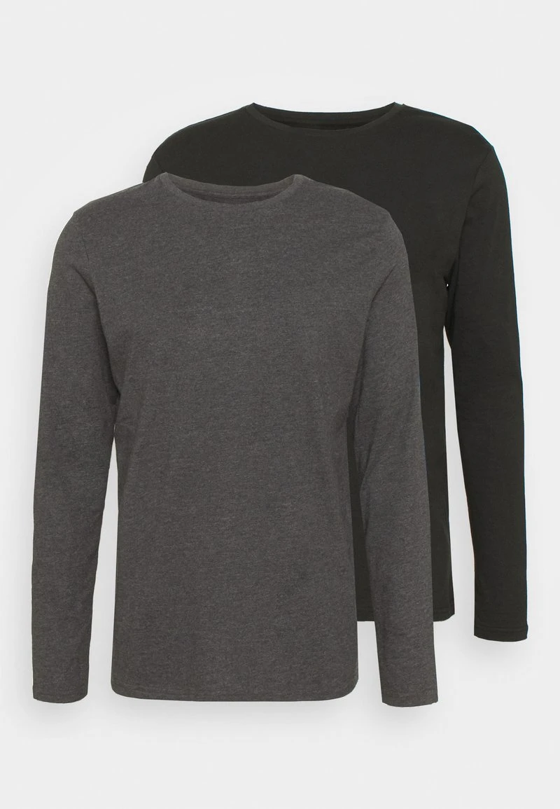 2 PACK - Langarmshirt - dark grey/black Pier One 2 PACK - Langarmshirt - Dark Grey/black -Günstiges Pier One Geschäft 007c88127656457c8f19869283e98031