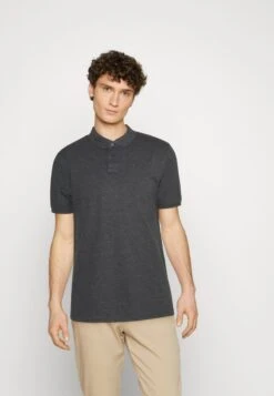 Pier One Poloshirt - Black/grey -Günstiges Pier One Geschäft 09b87fe4281c42cc93b21a93c62a54e0 1