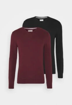 Pier One 2PACK - Strickpullover - Black/bordeaux 6 Pier One 2PACK - Strickpullover - Black/bordeaux -Günstiges Pier One Geschäft 1401fde1674b40a68d7e1288645f8b9b