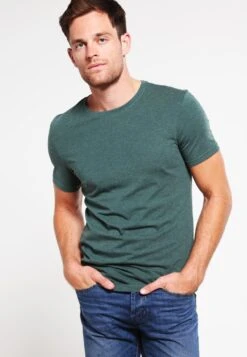 Günstiges Pier One Geschäft 2 Pier One T-Shirt Basic - Green Melange