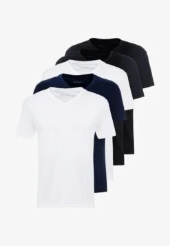 Pier One 5 PACK - T-Shirt Basic - White/blue/black -Günstiges Pier One Geschäft 2819a515ceaa41a7b996144dea7390c3
