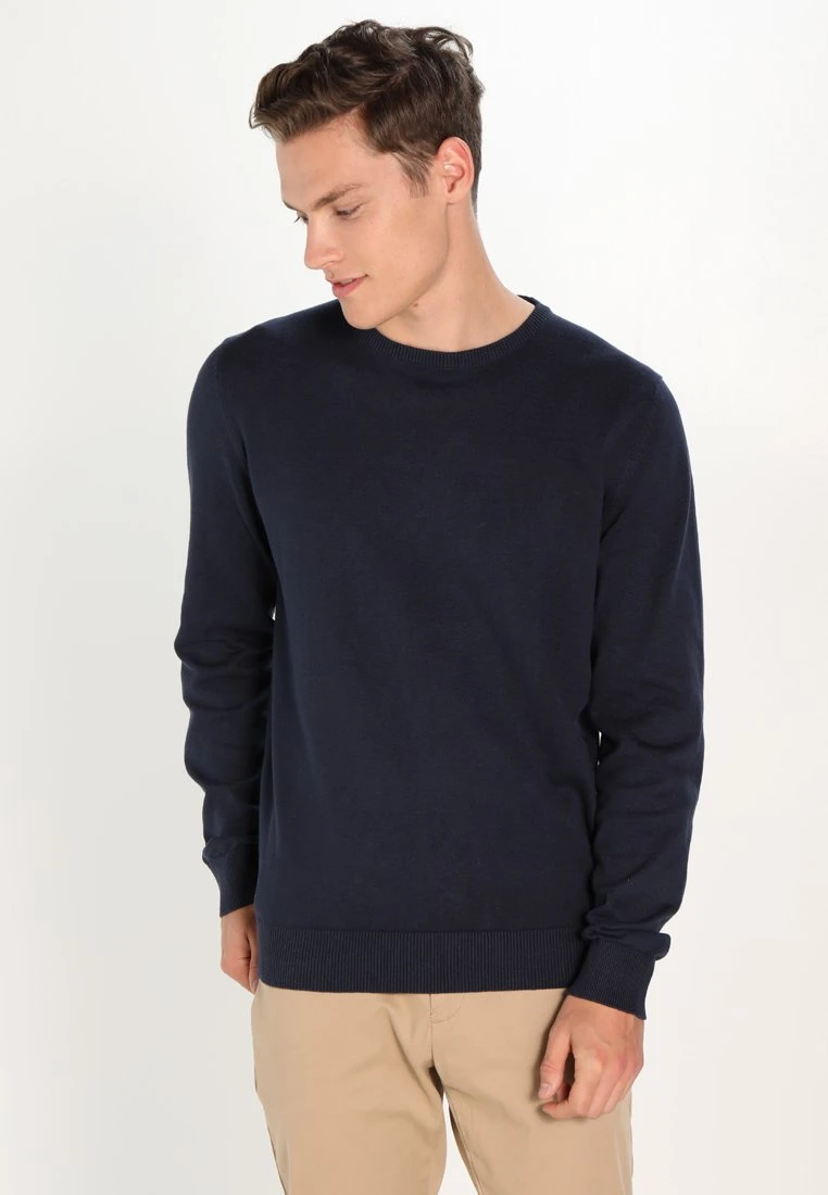 BASIC CREWNECK - Strickpullover - dark blue Pier One BASIC CREWNECK - Strickpullover - Dark Blue -Günstiges Pier One Geschäft 329922927e9b4f2e90d457cc0511bf45
