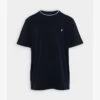 Pier One PIQUE EMBRO DETAIL - T-Shirt Basic - Dark Blue