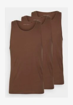 Pier One 3PCK SKIN TONE RIB VEST - Unterhemd/-shirt - Brown -Günstiges Pier One Geschäft 441df9f4c8f242f193b2f72b7d9c6a28