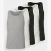 Pier One 5 PACK - Unterhemd/-shirt - 802 - Black_102 - Grey_001 - White -Günstiges Pier One Geschäft 46f8a04670f84f6ca6219bf7d3fe27a4