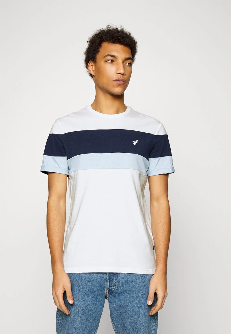 T-Shirt print - white/blue Pier One T-Shirt Print - White/blue -Günstiges Pier One Geschäft 484abe9431ad4c0e92b2527a9aa01da4