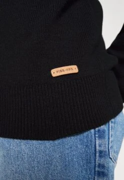 Pier One STRUCTURE BLOCK HIGH COLLAR - Strickjacke - Black -Günstiges Pier One Geschäft 6a3d75ac81f349948e6db8598e9da725