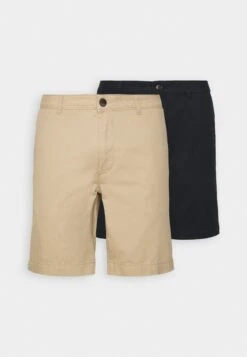 Pier One 2 PACK - Shorts - Tan/black -Günstiges Pier One Geschäft 6d9aaab23c01455689a1f97d308c1dcf