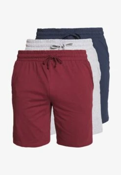 Pier One 3 PACK - Nachtwäsche Hose - Dark Blue/mottled Grey -Günstiges Pier One Geschäft 7fdf46a671ba44ecb23e44e86e8b7ff9