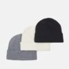 Pier One 3 PACK UNISEX - Mütze - Black/grey/white -Günstiges Pier One Geschäft 86d9747140114f30891a691057132b36