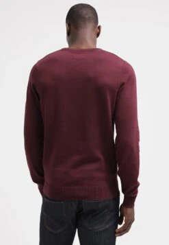 Pier One BASIC CREWNECK - Strickpullover - Bordeaux -Günstiges Pier One Geschäft aaf245cbddbb47c589ef82b506fadeca