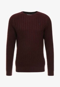 Pier One Strickpullover - Mottled Bordeaux -Günstiges Pier One Geschäft b01a20a925a3490fb12d77990c4bbfde