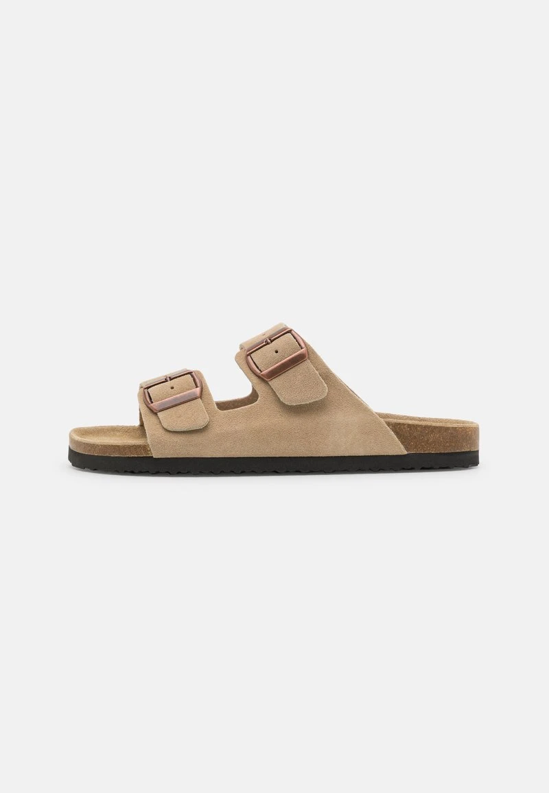 LEATHER UNISEX - Pantolette flach - beige Pier One LEATHER UNISEX - Pantolette Flach - Beige -Günstiges Pier One Geschäft be63696accae4175b224e355d76d9642