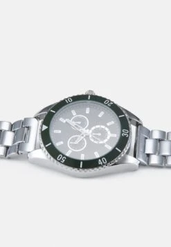 Pier One UNISEX - Uhr - Silver-coloured/green -Günstiges Pier One Geschäft cd939269d4a648bcae4e5d43b23c8847