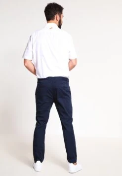 Pier One SLIM FIT CHINO - Chino - Dark Blue -Günstiges Pier One Geschäft d781d37eda76425a93e9a0a3b37f56fe