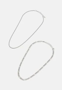 Pier One SET - Halskette - Silver-coloured -Günstiges Pier One Geschäft dc536fad5c54433bbebbb500401f9c06