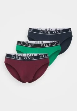 Pier One BRANDED WAISTBAND BRIEFS 3 PACK - Slip - Dark Blue /green/bordeaux -Günstiges Pier One Geschäft e4133ac12af345d2ba6dfa134f8b50cd