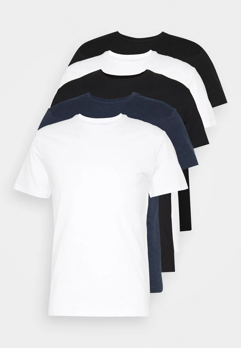 T-Shirt basic - black/white/blue Pier One T-Shirt Basic - Black/white/blue -Günstiges Pier One Geschäft f1b37127ec2d45f98139c878d4f29450